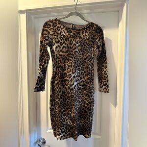 St. John Knit Animal Print Dress